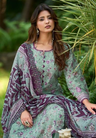 Deepsy Bin Saeed Vol 23 Chiffon Dupatta Lawn Cotton With Embroidered Salwar Kameez