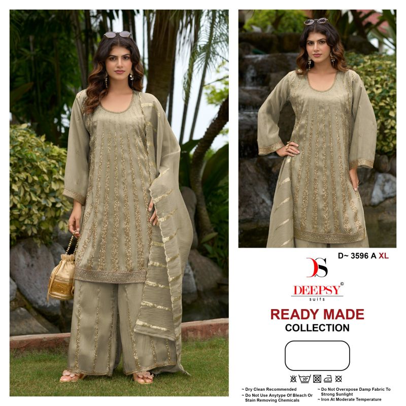 Deepsy D 3596 A To D Readymade Viscose Tissue Silk Beads Work Salwar Kameez — Wholesale Pakistani Suits, Vardan Ethnic wholesale from Surat — Photo 2