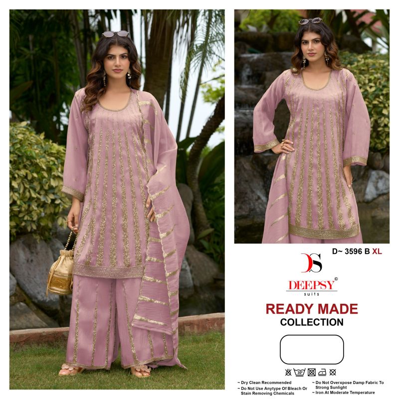 Deepsy D 3596 A To D Readymade Viscose Tissue Silk Beads Work Salwar Kameez — Wholesale Pakistani Suits, Vardan Ethnic wholesale from Surat — Photo 3