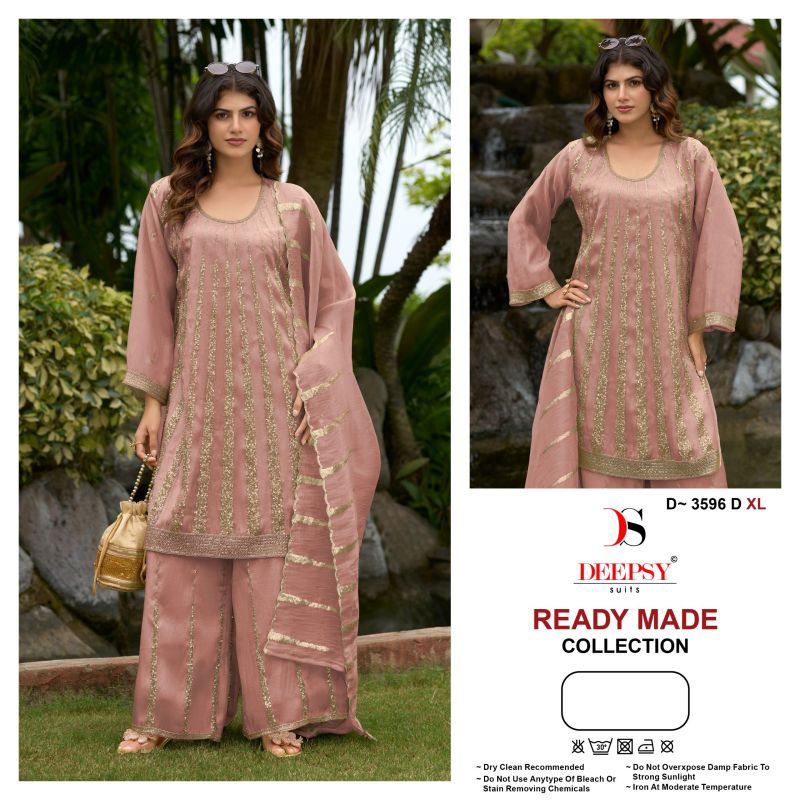 Deepsy D 3596 A To D Readymade Viscose Tissue Silk Beads Work Salwar Kameez — Wholesale Pakistani Suits, Vardan Ethnic wholesale from Surat — Photo 4