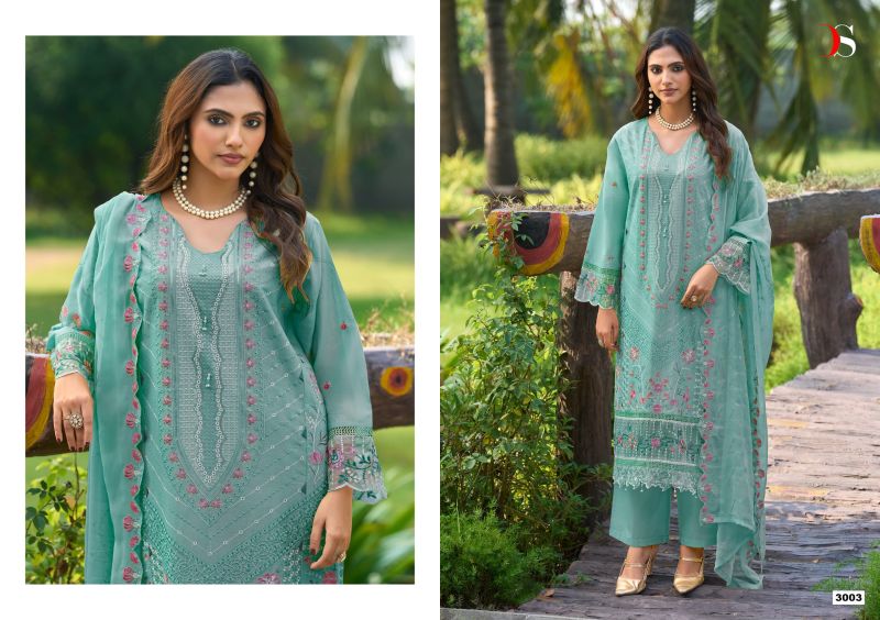 Deepsy Elaf Exclusive Vol 3 Cotton Dupatta Lawn Cotton Patch Embroidered Salwar Kameez — Wholesale Pakistani Suits, Vardan Ethnic wholesale from Surat — Photo 3