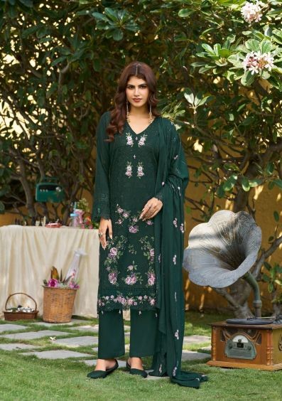 Deepsy Elaf Pashmina Vol 2 Viscose Pashmina Embroidered Salwar Kameez — Wholesale Dress Material, Vardan Ethnic wholesale from Surat — Photo 4