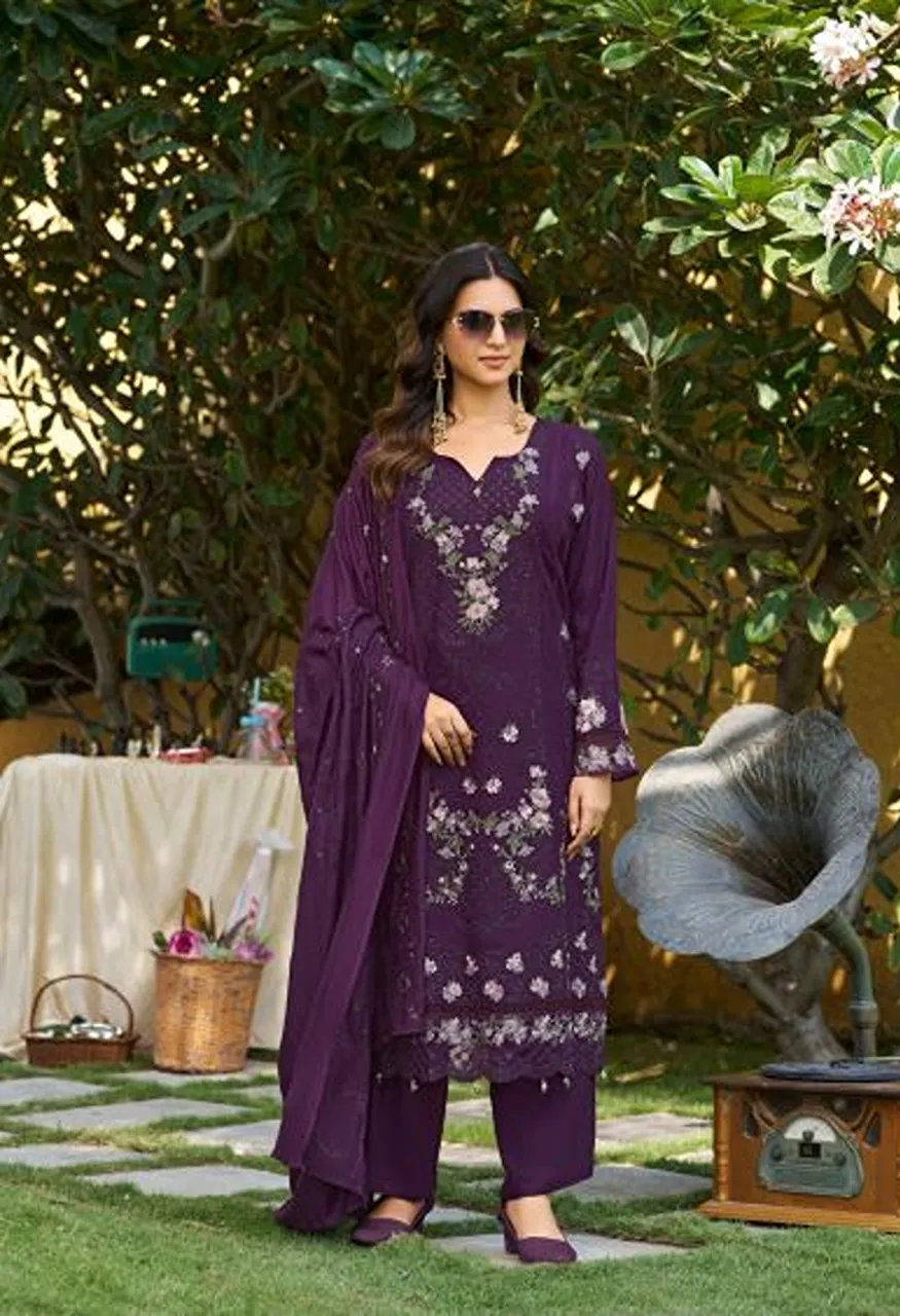 Deepsy Elaf Premium 2001 To 04 Pure Cotton Self Embroidered Salwar Kameez Collection — Wholesale Salwar Suits, Deepsy Suit wholesale from Surat — view 2