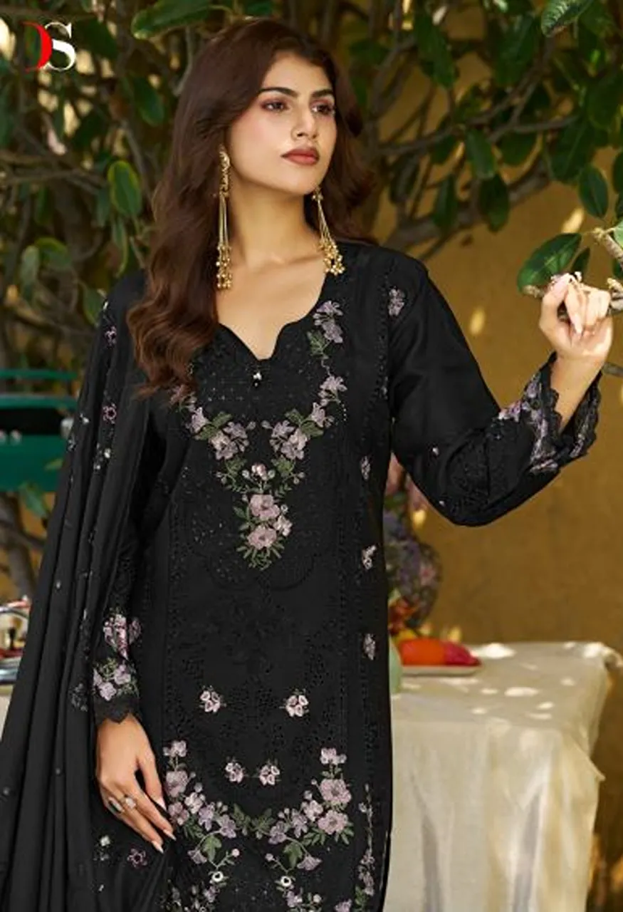 Deepsy Elaf Premium 2001 To 04 Pure Cotton Self Embroidered Salwar Kameez Collection