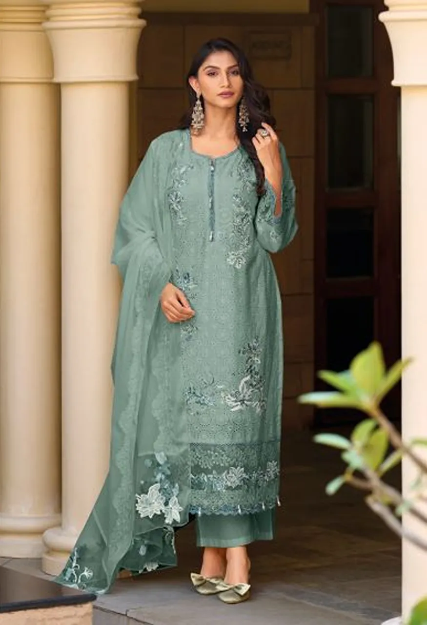 Deepsy Elaf Premium Vol 12 New Colors Pure Cotton Embroidered Salwar Kameez Wholesale Collection — Wholesale Salwar Suits, Deepsy Suit wholesale from Surat — Photo 5