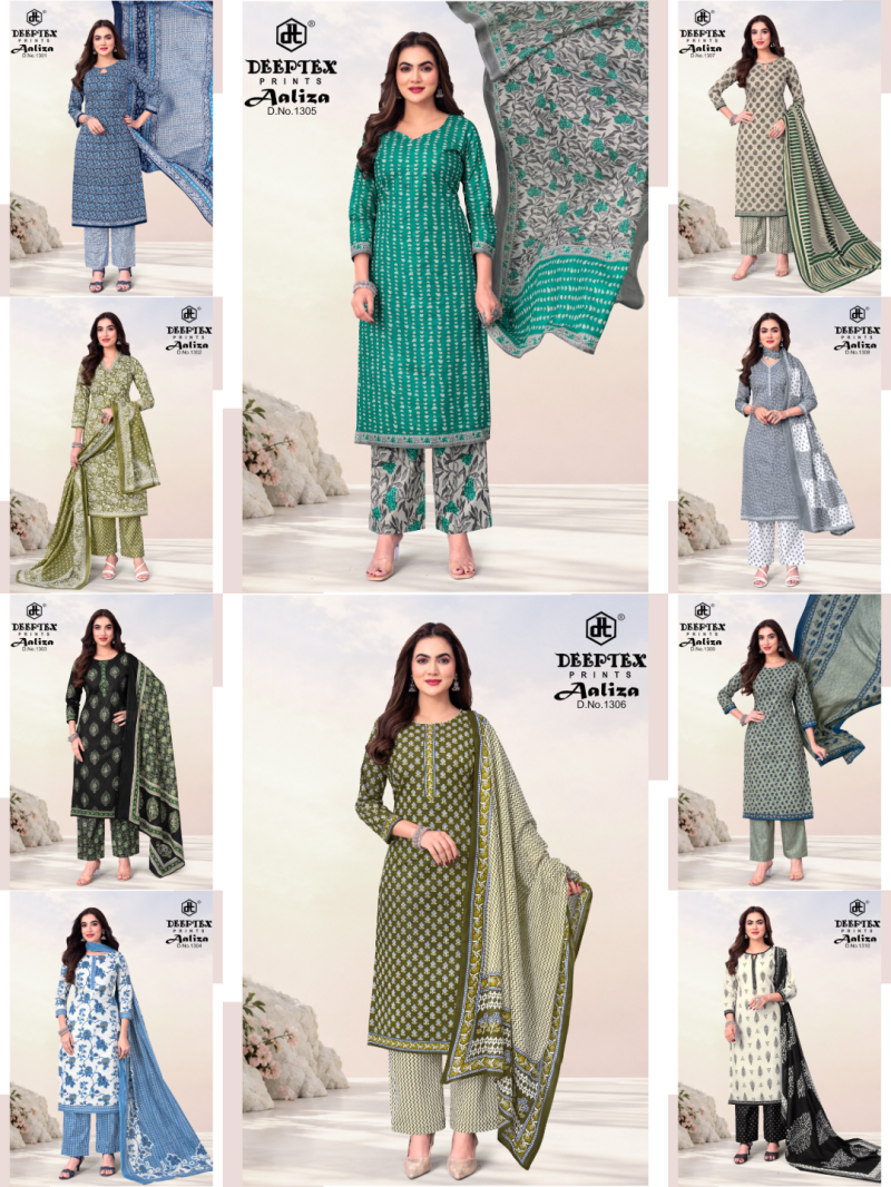 Deeptex Aaliza Vol 13 Pure Cotton Printed Readymade Kurti Pant with Dupatta Wholesale — Wholesale Kurtis, Deeptex Prints wholesale from Surat — Photo 11