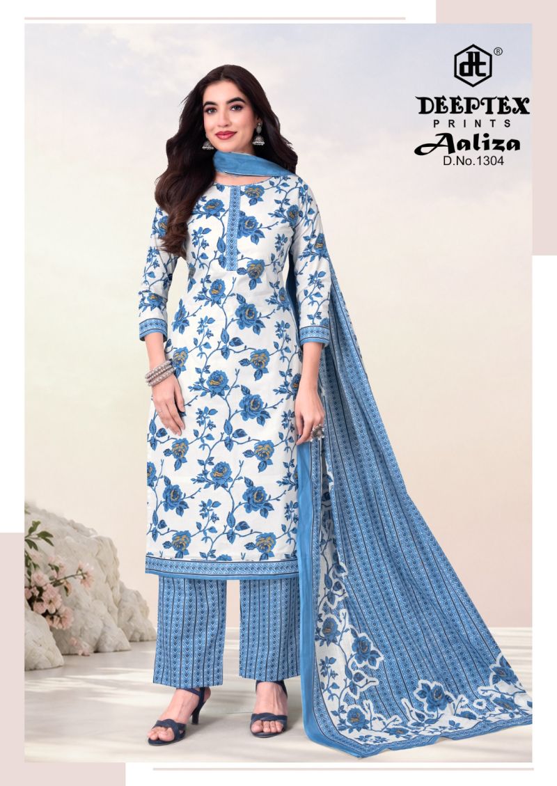 Deeptex Aaliza Vol 13 Pure Cotton Printed Readymade Kurti Pant with Dupatta Wholesale