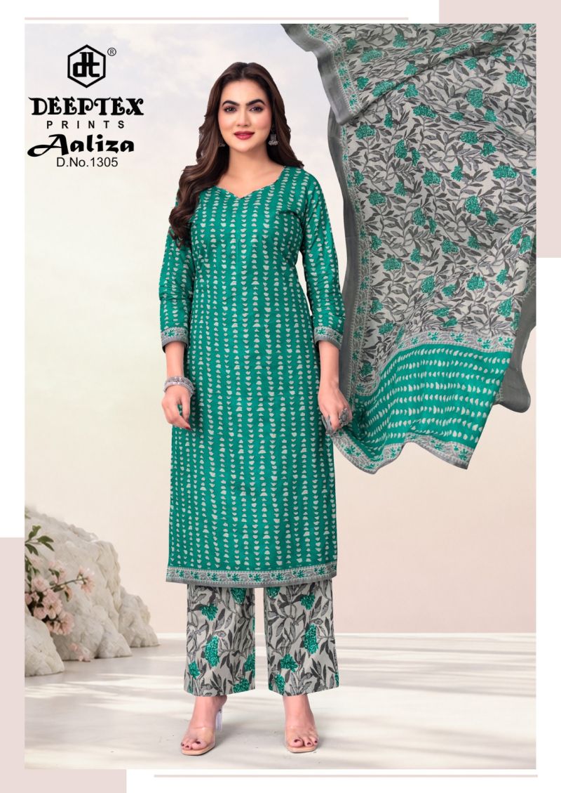 Deeptex Aaliza Vol 13 Pure Cotton Printed Readymade Kurti Pant with Dupatta Wholesale — Wholesale Kurtis, Deeptex Prints wholesale from Surat — Photo 8