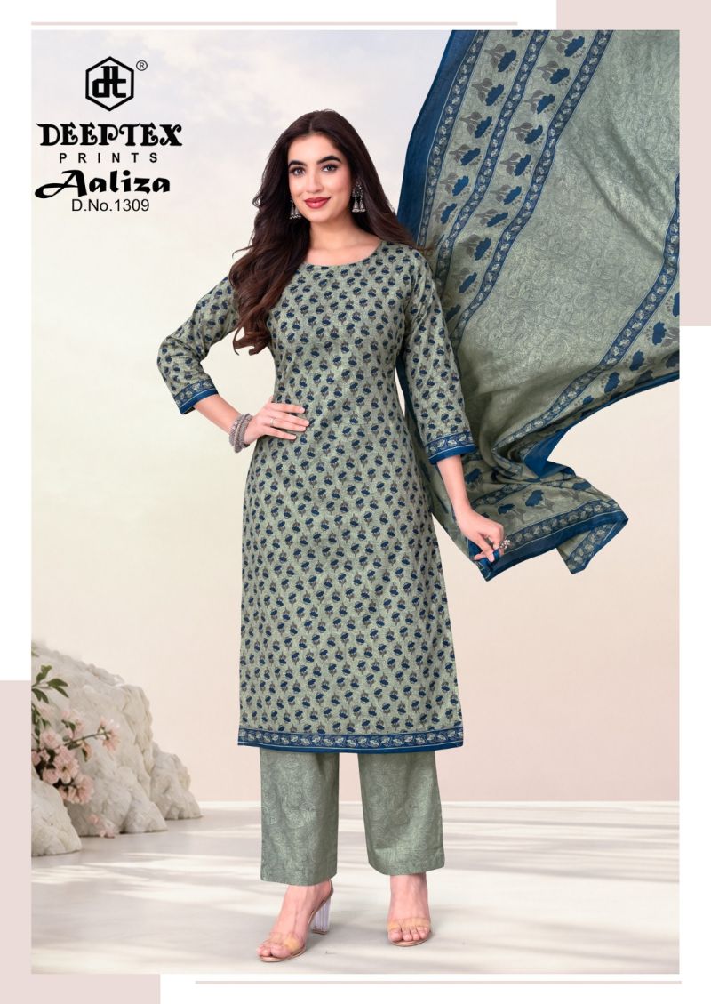 Deeptex Aaliza Vol 13 Pure Cotton Printed Readymade Kurti Pant with Dupatta Wholesale — Wholesale Kurtis, Deeptex Prints wholesale from Surat — Photo 7