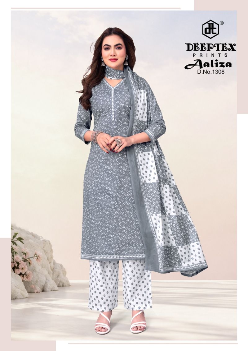 Deeptex Aaliza Vol 13 Pure Cotton Printed Readymade Kurti Pant with Dupatta Wholesale — Wholesale Kurtis, Deeptex Prints wholesale from Surat — Photo 6