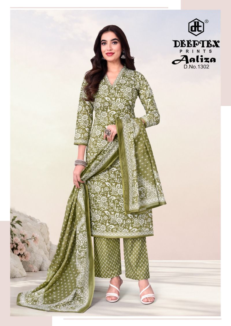 Deeptex Aaliza Vol 13 Pure Cotton Printed Readymade Kurti Pant with Dupatta Wholesale — Wholesale Kurtis, Deeptex Prints wholesale from Surat — Photo 5