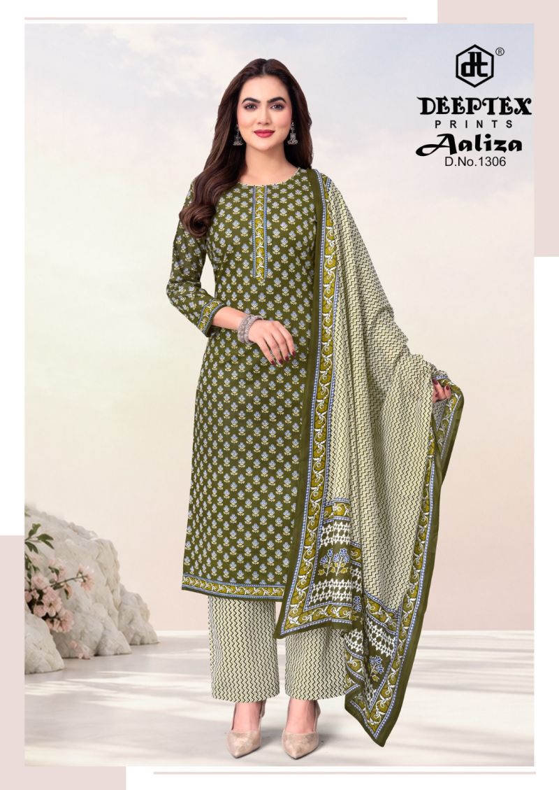 Deeptex Aaliza Vol 13 Pure Cotton Printed Readymade Kurti Pant with Dupatta Wholesale — Wholesale Kurtis, Deeptex Prints wholesale from Surat — Photo 4