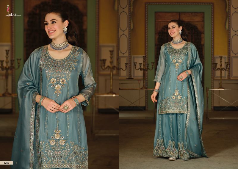 Eba Sara Simar Silk Beats Embroidery Work Designer Salwar Kameez — Wholesale Pakistani Suits, Vardan Ethnic wholesale from Surat — view 4