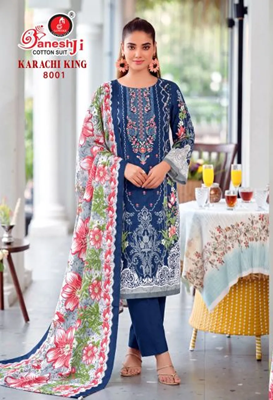 Ganeshji Karachi King Vol 1 Soft Cotton Pakistani Printed Dress Material — Wholesale Salwar Suits, Ganeshji Designer Suit wholesale from Surat — Photo 3