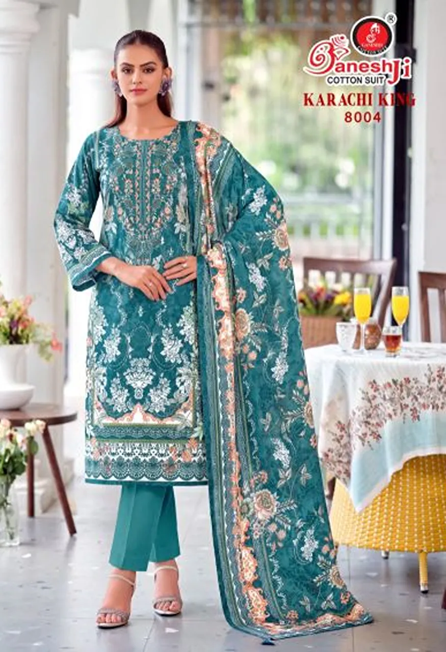 Ganeshji Karachi King Vol 1 Soft Cotton Pakistani Printed Dress Material — Wholesale Salwar Suits, Ganeshji Designer Suit wholesale from Surat — Photo 6