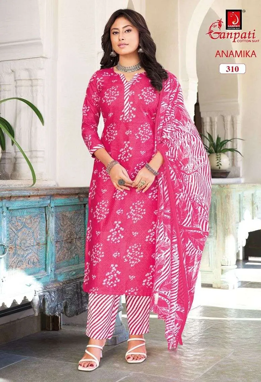 Ganpati Anamika Vol 3 Cotton Printed Ladies Salwar Suit — Wholesale Dress Material, Vardan Ethnic wholesale from Surat — view 2