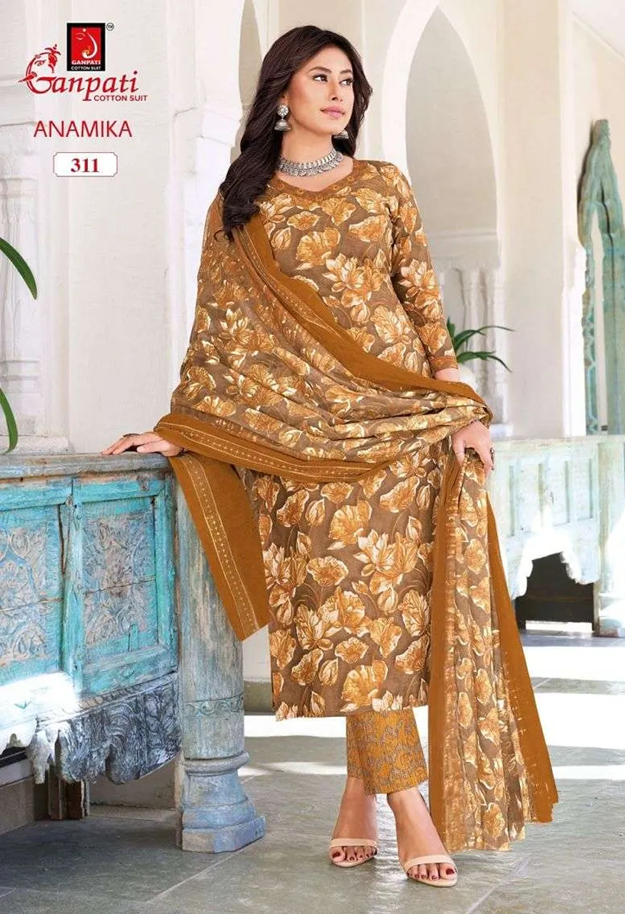 Ganpati Anamika Vol 3 Cotton Printed Ladies Salwar Suit — Wholesale Dress Material, Vardan Ethnic wholesale from Surat — view 3