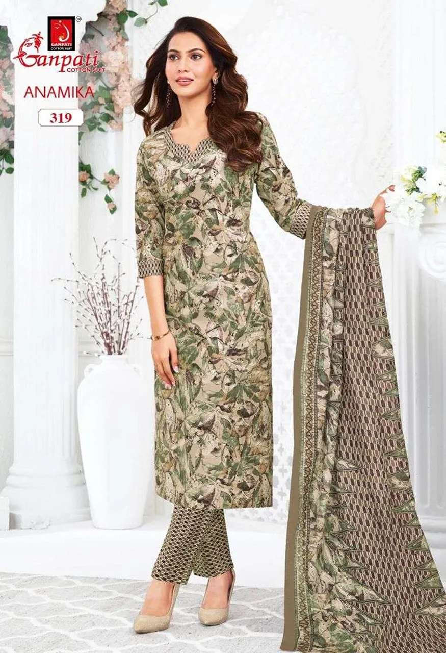 Ganpati Anamika Vol 3 Cotton Printed Ladies Salwar Suit — Wholesale Dress Material, Vardan Ethnic wholesale from Surat — view 12