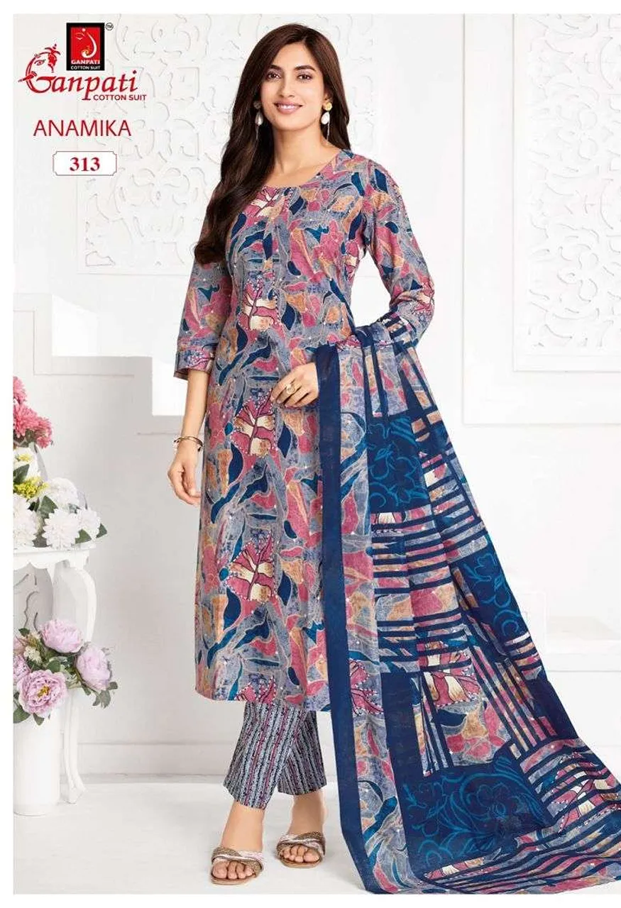 Ganpati Anamika Vol 3 Cotton Printed Ladies Salwar Suit — Wholesale Dress Material, Vardan Ethnic wholesale from Surat — view 13