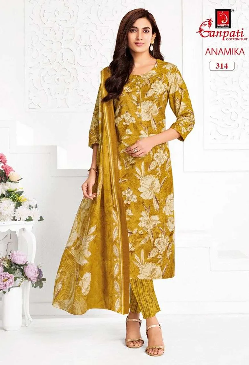 Ganpati Anamika Vol 3 Cotton Printed Ladies Salwar Suit — Wholesale Dress Material, Vardan Ethnic wholesale from Surat — view 5