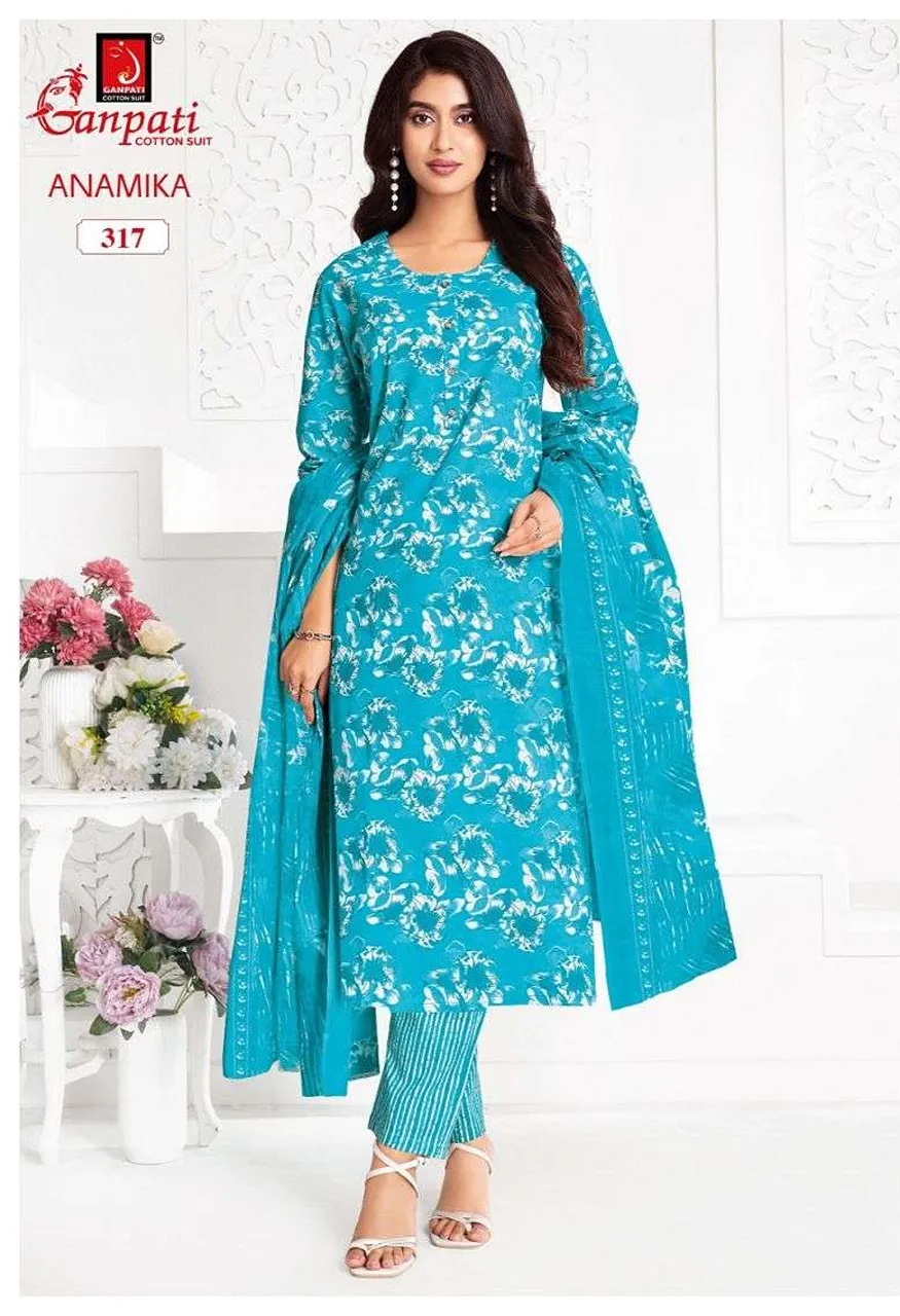 Ganpati Anamika Vol 3 Cotton Printed Ladies Salwar Suit — Wholesale Dress Material, Vardan Ethnic wholesale from Surat — view 7