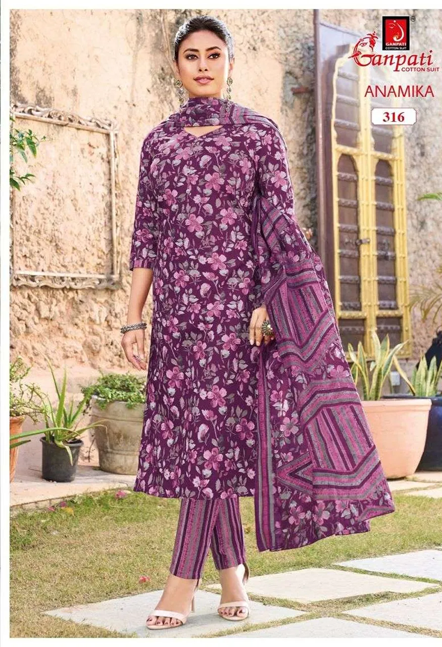 Ganpati Anamika Vol 3 Cotton Printed Ladies Salwar Suit — Wholesale Dress Material, Vardan Ethnic wholesale from Surat — view 8