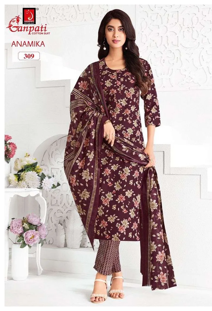 Ganpati Anamika Vol 3 Cotton Printed Ladies Salwar Suit — Wholesale Dress Material, Vardan Ethnic wholesale from Surat — view 10
