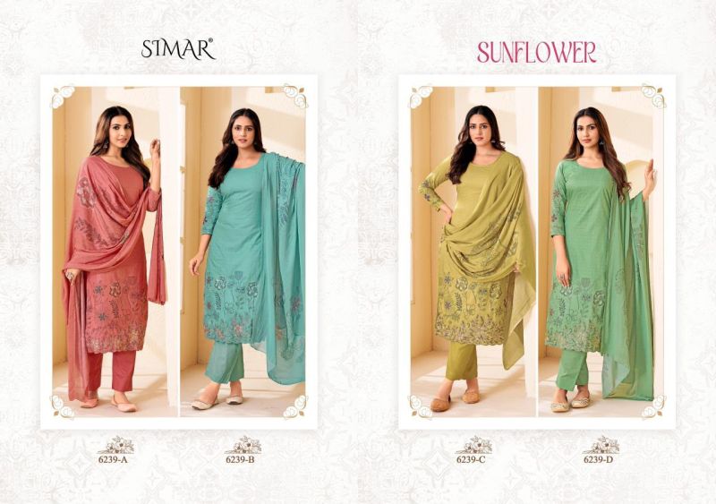 Glossy Simar Sunflower Pashmina Digital Printed Salwar Kameez Collection — Wholesale Salwar Suits, Glossy wholesale from Surat — Photo 6
