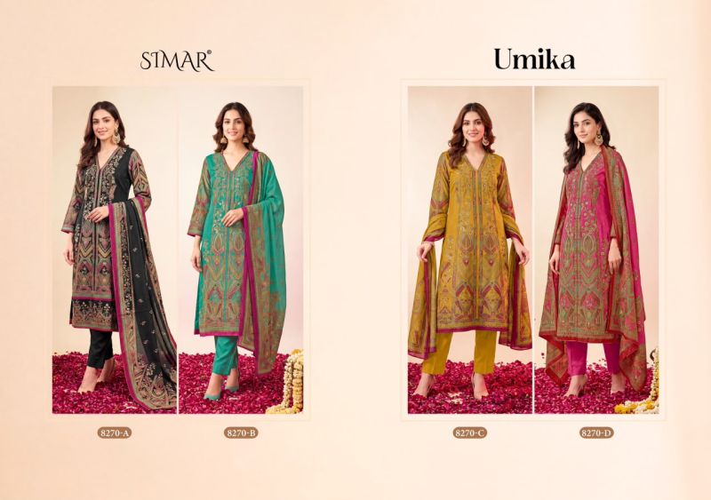 Glossy Simar Umika Viscose Twill Organza Digital Print Handwork Salwar Kameez Wholesale — Wholesale Salwar Suits, Glossy wholesale from Surat — view 6