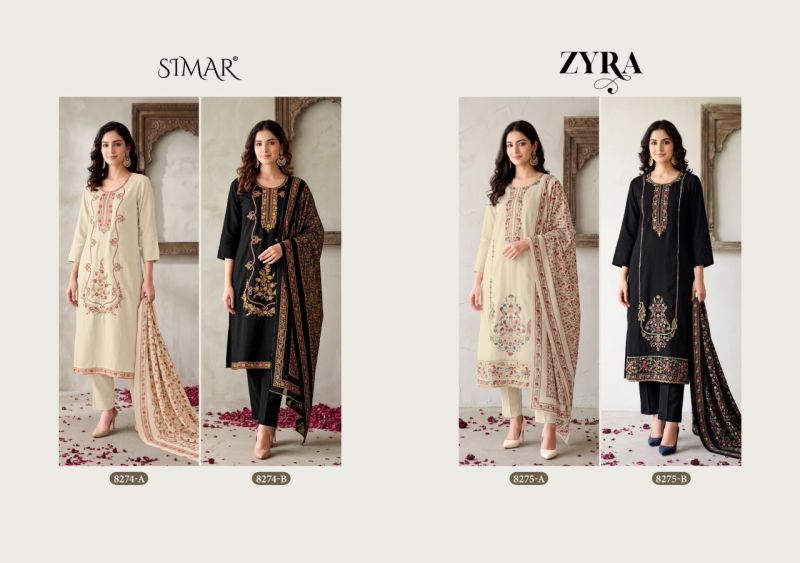 Glossy Simar Zyra Pashmina Embroidered Salwar Kameez Collection — Wholesale Salwar Suits, Glossy wholesale from Surat — Photo 6