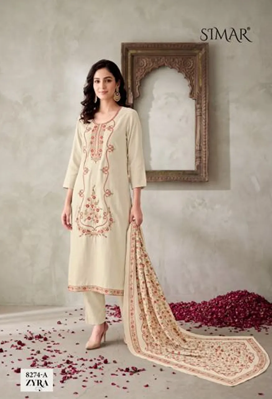 Glossy Simar Zyra Pashmina Embroidered Salwar Kameez Collection — Wholesale Salwar Suits, Glossy wholesale from Surat — Photo 2