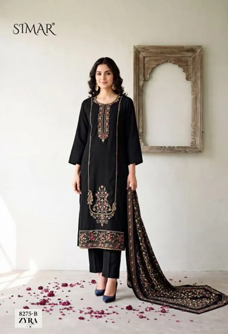 Glossy Simar Zyra Pashmina Embroidered Salwar Kameez Collection — Wholesale Salwar Suits, Glossy wholesale from Surat — Photo 5