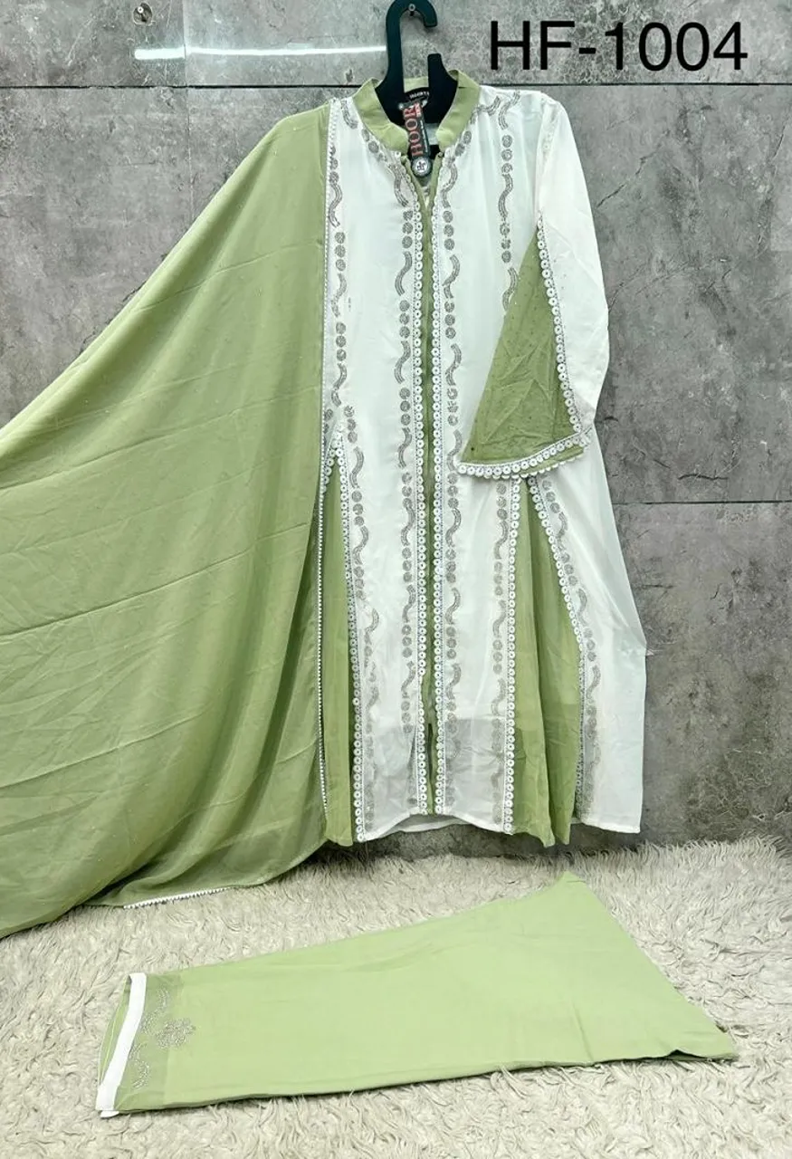 Hoor Tex 1004 Faux Georgette Embroidered Designer Salwar Kameez — Wholesale Salwar Suits, hoor Tex wholesale from Surat — Photo 3