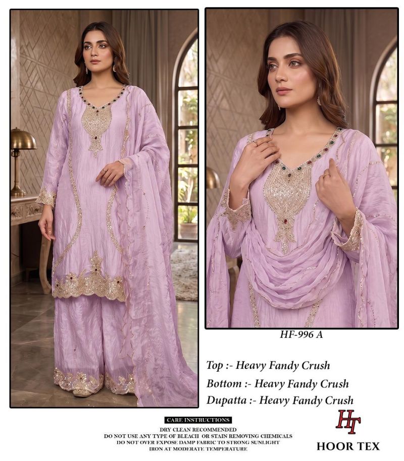 Hoor Tex 996 A To D Fandy Crush Embroidered Salwar Kameez Catalog — Wholesale Dress Material, Vardan Ethnic wholesale from Surat — Photo 2