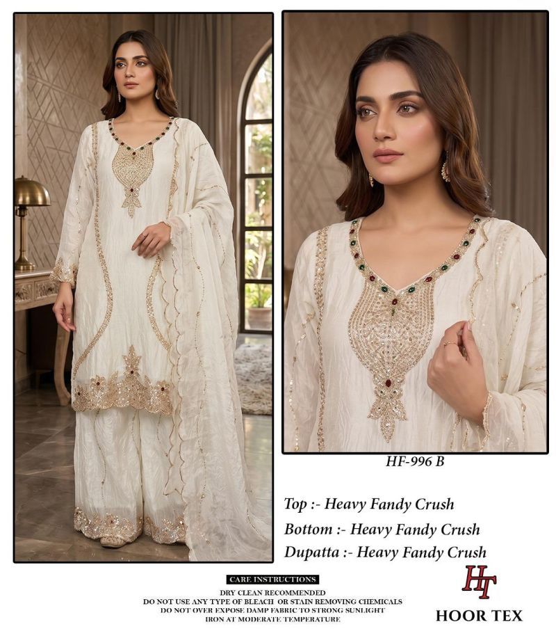 Hoor Tex 996 A To D Fandy Crush Embroidered Salwar Kameez Catalog — Wholesale Dress Material, Vardan Ethnic wholesale from Surat — Photo 3