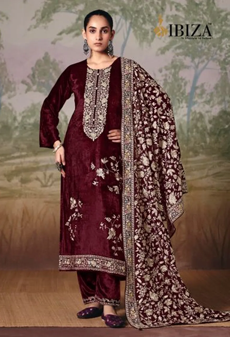 Ibiza Baano Pure Viscose Velvet Salwar Kameez Catalog