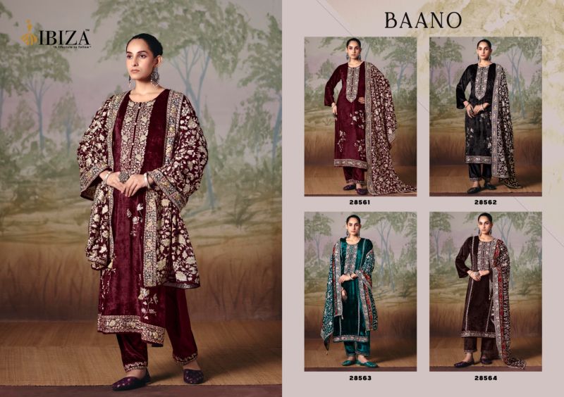 Ibiza Baano Pure Viscose Velvet Salwar Kameez Catalog — Wholesale Salwar Suits, Ibiza wholesale from Surat — Photo 6
