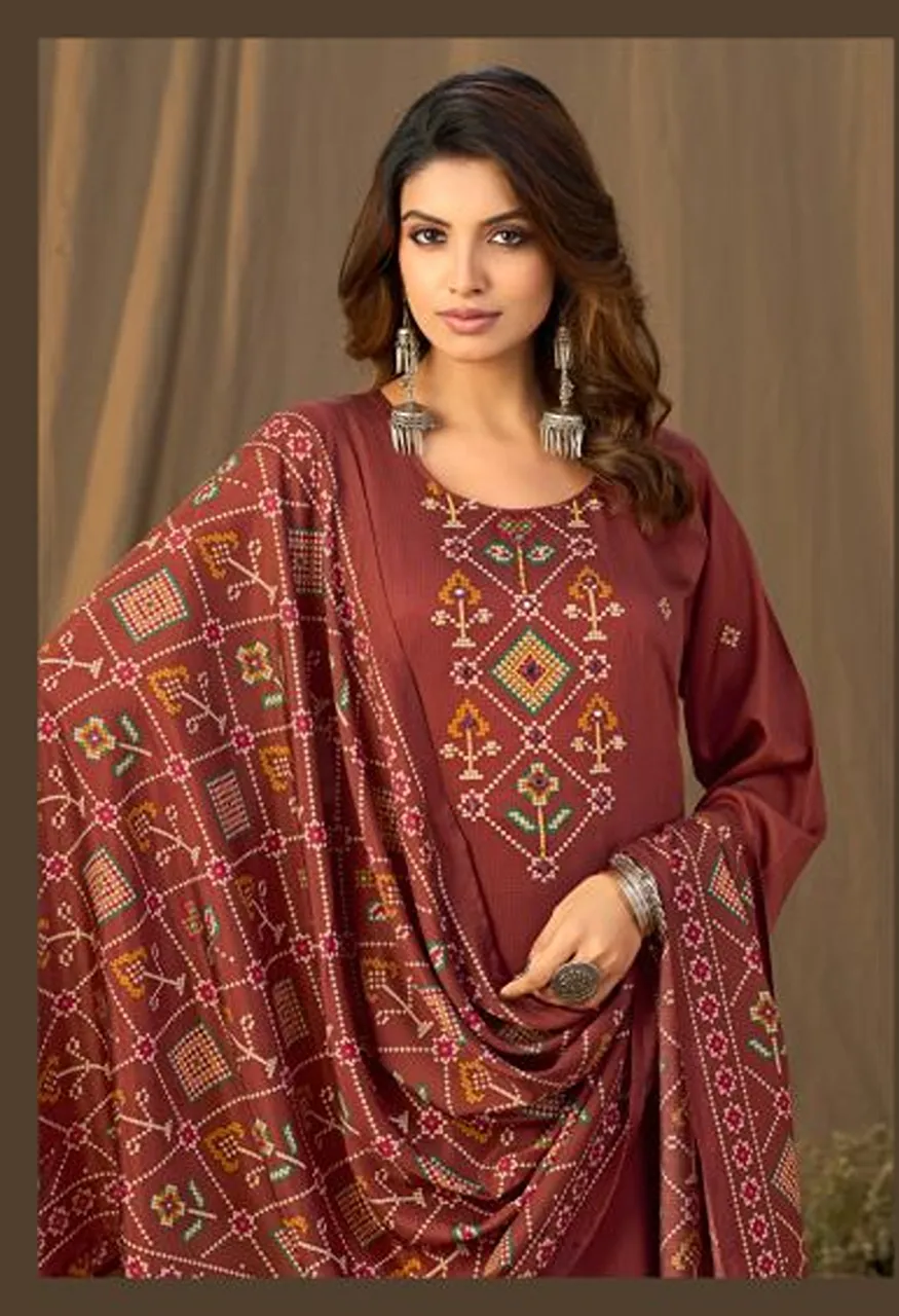 Ibiza Butterfly Viscose Pashmina Satin Digital Printed Salwar Kameez Collection