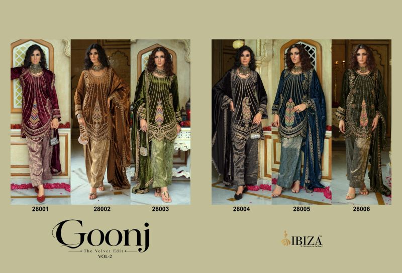 Ibiza Goonj Vol 2 Pure Viscose Velvet Embroidered Designer Salwar Kameez — Wholesale Salwar Suits, Ibiza wholesale from Surat — Photo 8