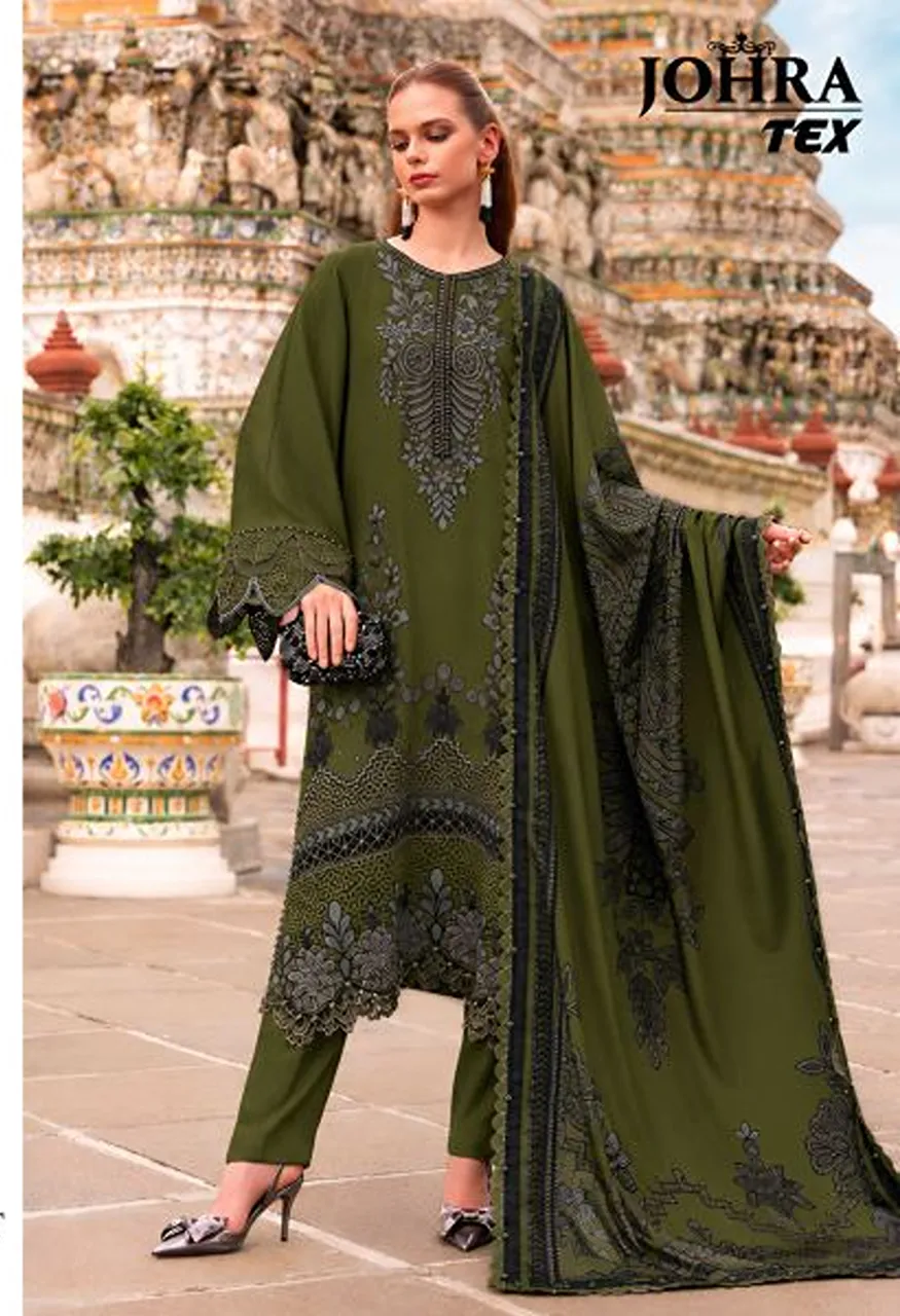 Johra Tex 189 E And F Rayon Cotton Embroidered Salwar Kameez Collection — Wholesale Salwar Suits, Johra wholesale from Surat — Photo 7