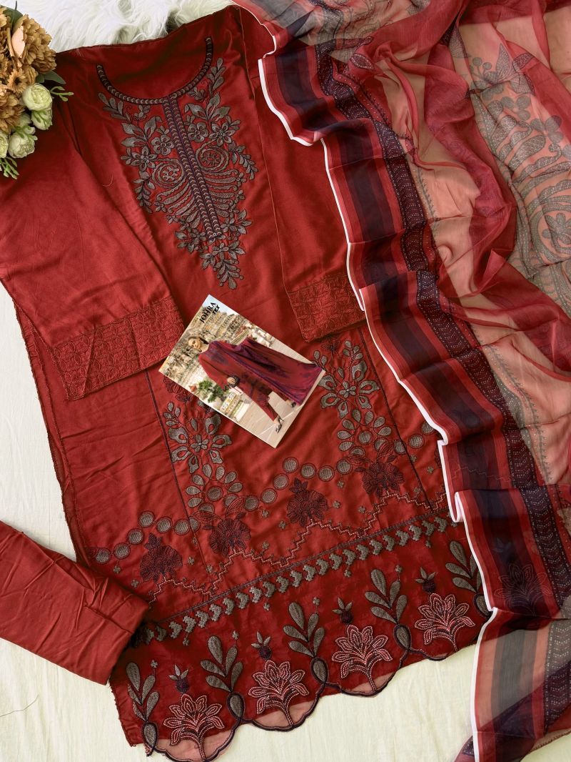 Johra Tex 189 E And F Rayon Cotton Embroidered Salwar Kameez Collection — Wholesale Salwar Suits, Johra wholesale from Surat — Photo 5