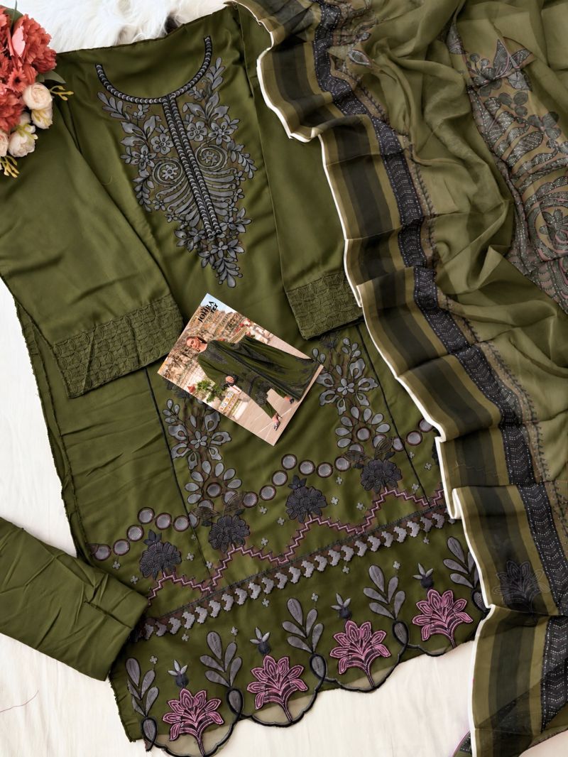 Johra Tex 189 E And F Rayon Cotton Embroidered Salwar Kameez Collection — Wholesale Salwar Suits, Johra wholesale from Surat — Photo 4
