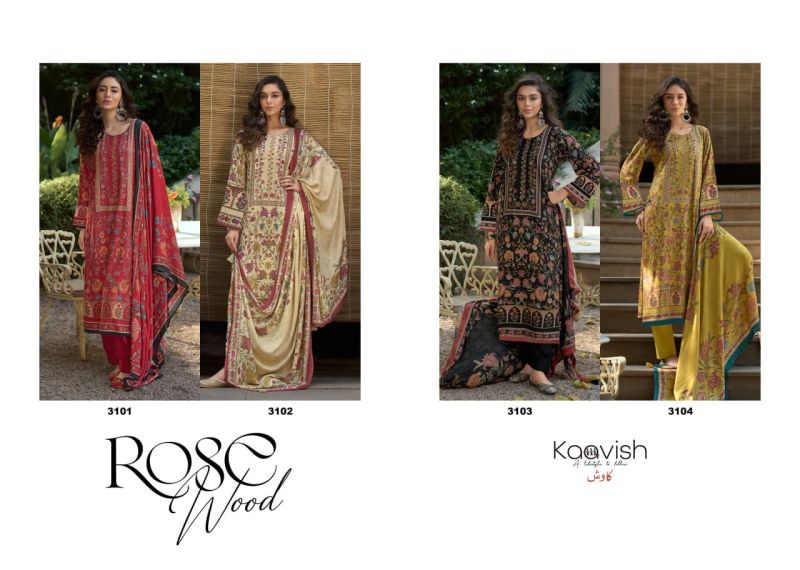 Kaavish Rosewood Viscose Pashmina Digital Printed Salwar Kameez — Wholesale Salwar Suits, Kaavish wholesale from Surat — view 6