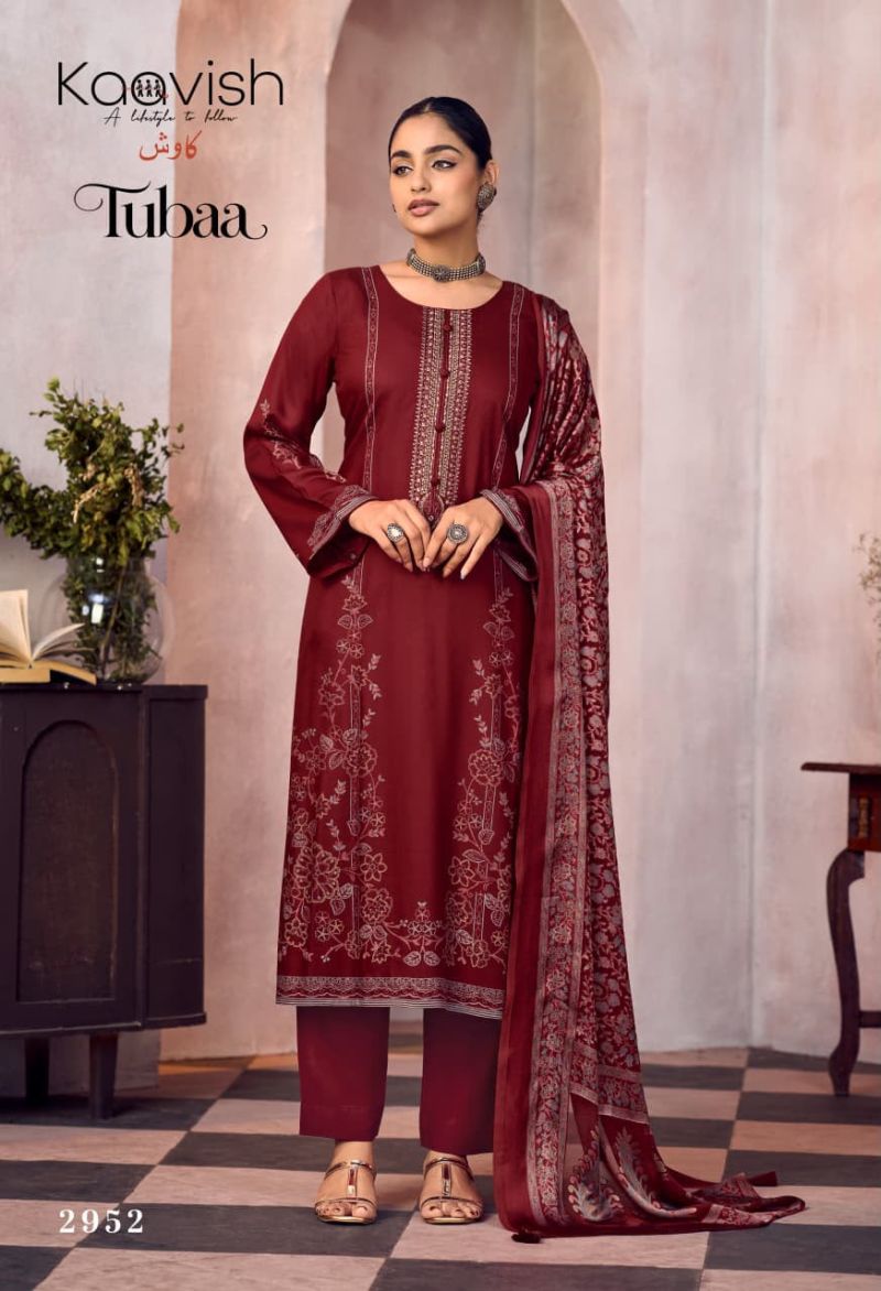 Kaavish Tubaa Viscose Pashmina Digital Print Embroidered Salwar Kameez Catalog — Wholesale Salwar Suits, Kaavish wholesale from Surat — view 4