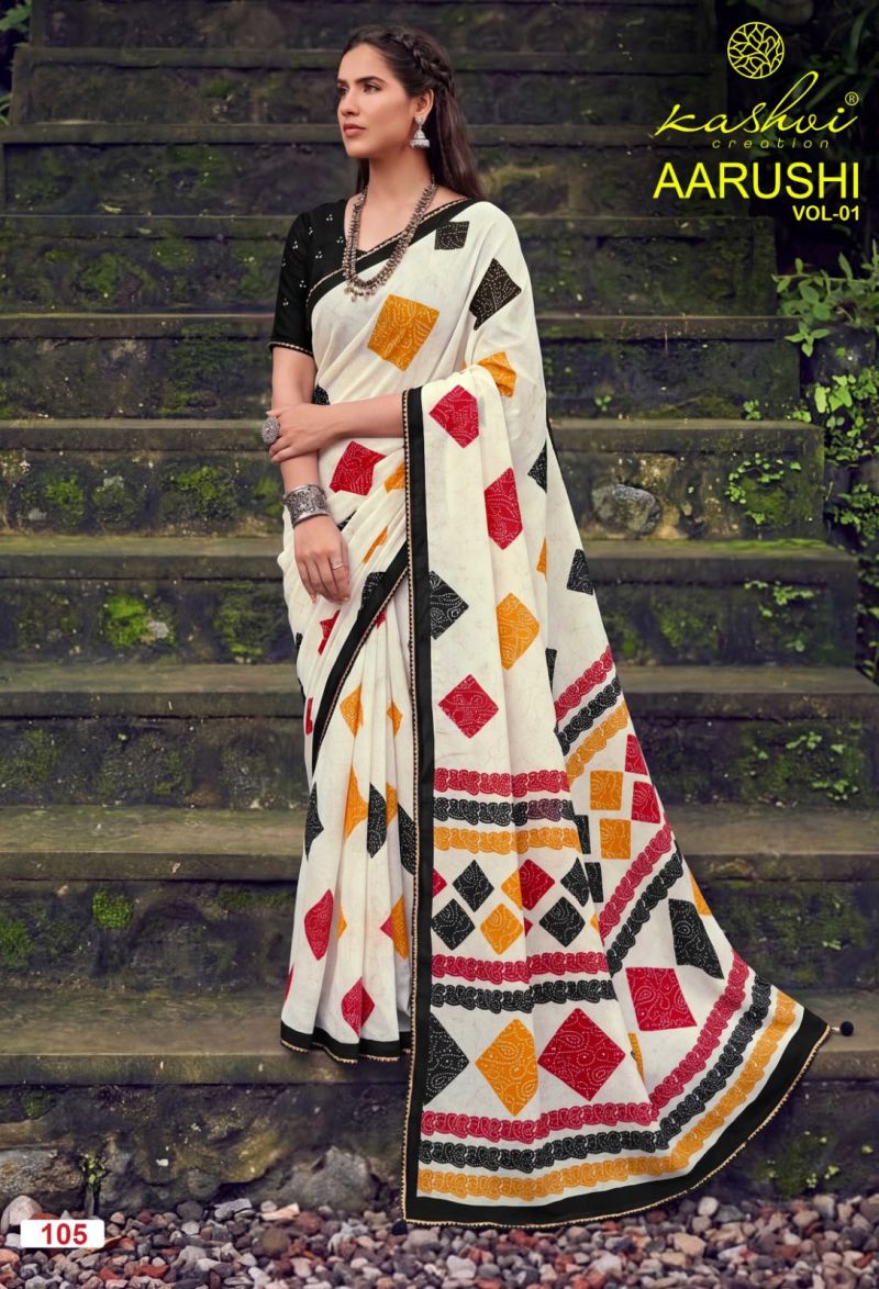 Kashvi Aarushi Vol 1 Weightless Printed Fancy Saree with Blouse