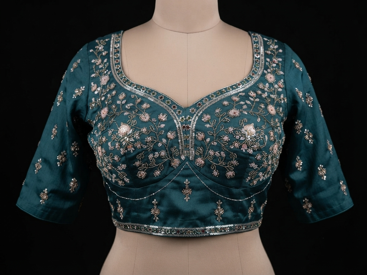 KF 52 Sky Blue Tissue Lehenga Choli with Sequin Embellishment Semi-Stitched Designer Lehenga — Wholesale Lehenga, Vardan Ethnic wholesale from Surat — Photo 7