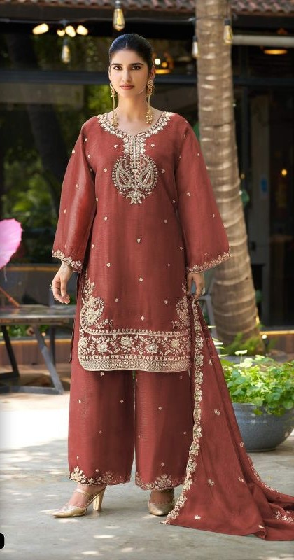 Khas 444 A To D Fruit Chiffon Beads Work Salwar Kameez Catalog