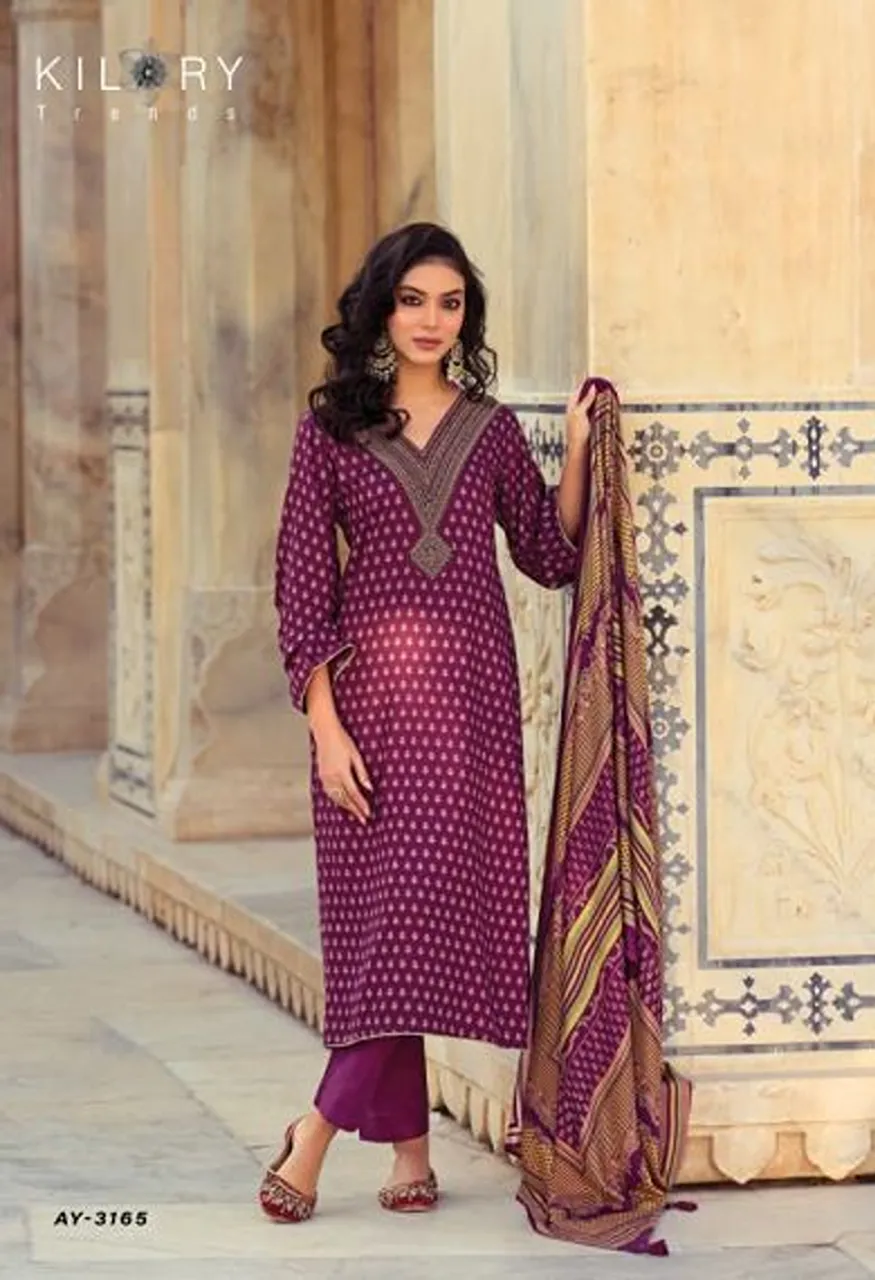 Kilory Aayat Viscose Pashmina Digital Printed Salwar Kameez Collection — Wholesale Salwar Suits, Kilory Trends wholesale from Surat — view 5