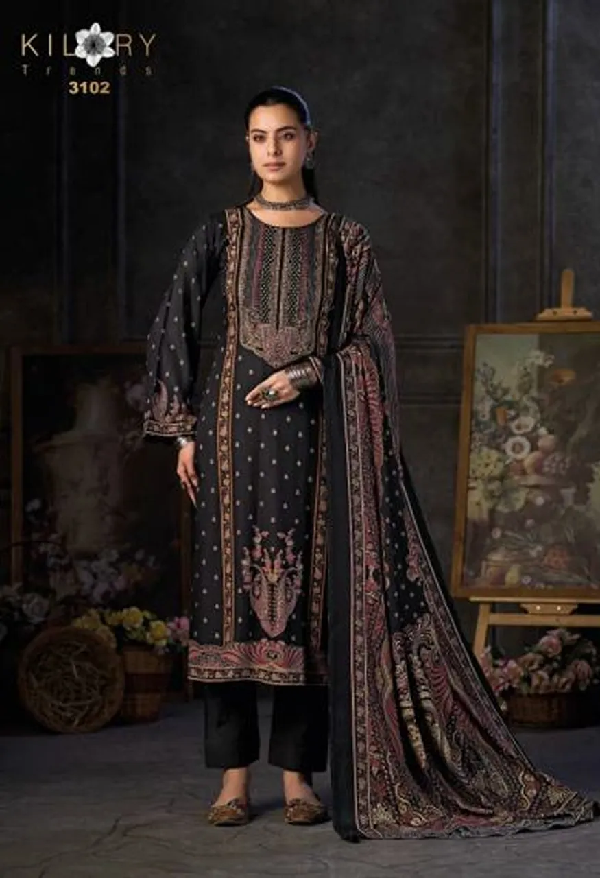 Kilory Ek Safar Viscose Pashmina Digital Print Hand Work Salwar Kameez — Wholesale Salwar Suits, Kilory Trends wholesale from Surat — view 5