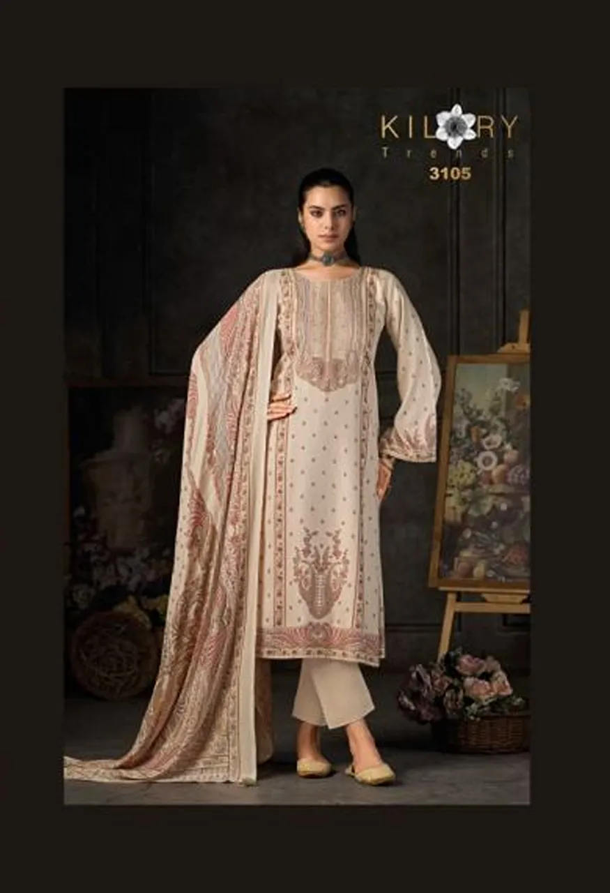 Kilory Ek Safar Viscose Pashmina Digital Print Hand Work Salwar Kameez — Wholesale Salwar Suits, Kilory Trends wholesale from Surat — view 4